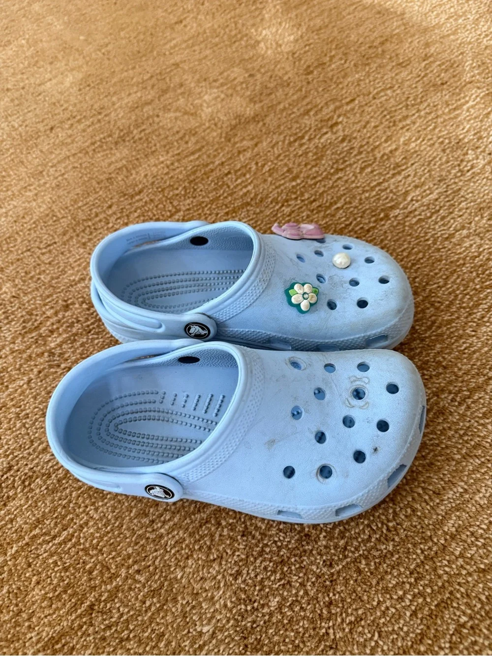 CROCS Light Blue Kids Clogs with Decorative Charms